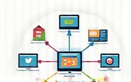 Icons representing various platforms for virtual tour embedding like web, social media, listing sites